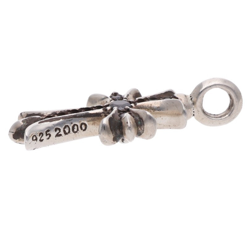 Chrome Hearts 925 Tiny Fat Cross Pave Black Diamond Multi