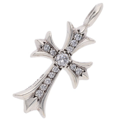Chrome Hearts Tiny Fat Cross Pave Diamond Pendant 925