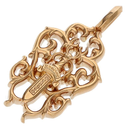 Chrome Hearts 22K Vine Dagger Yellow Gold Pendant