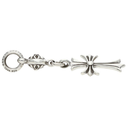 Chrome Hearts 1 Ball Tiny CH Cross Charm Necklace Silver