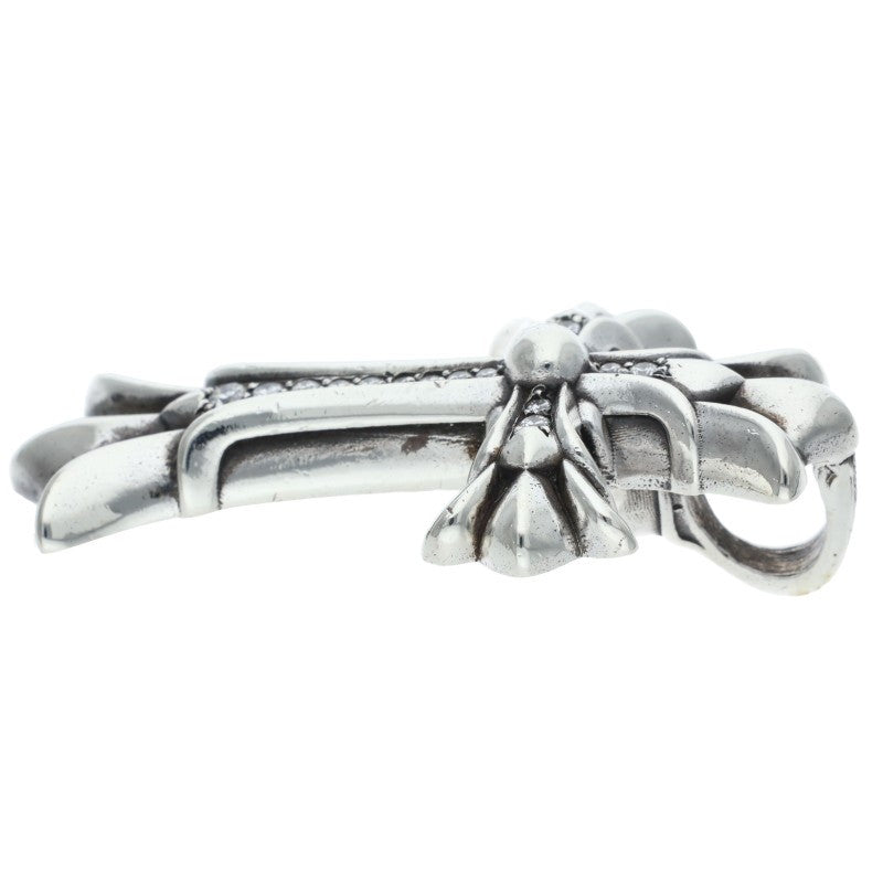 Chrome Hearts Small DBL CH Cross Pave Diamond Pendant