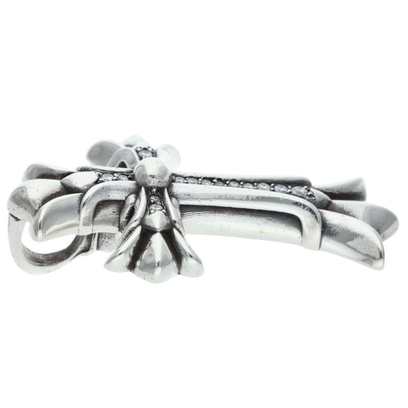 Chrome Hearts Small DBL CH Cross Pave Diamond Pendant