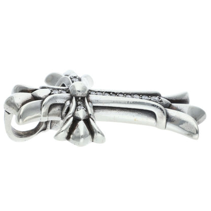 Chrome Hearts Small DBL CH Cross Pave Diamond Pendant