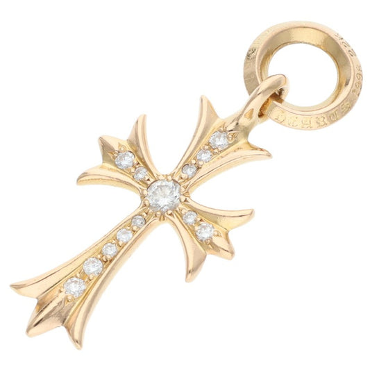 Chrome Hearts 22K TINY CH CROSS PAVE Diamond Pendant