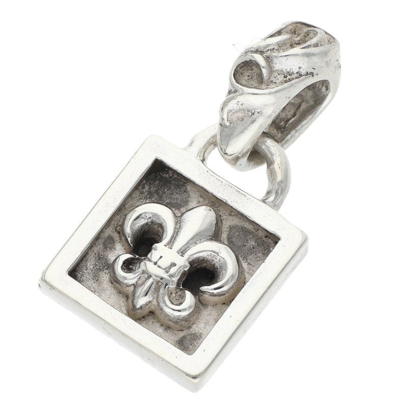 Chrome Hearts FRAMED BS FLEUR Silver Necklace Charm