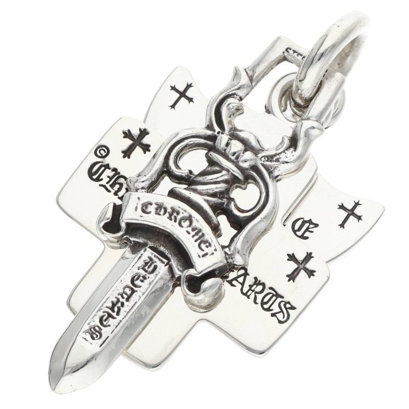 Chrome Hearts 3 Trinkets Silver Pendant