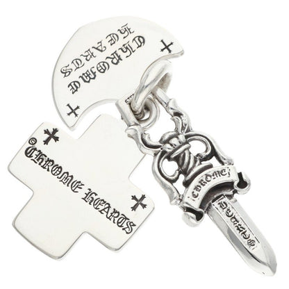 Chrome Hearts 3 Trinkets Silver Pendant