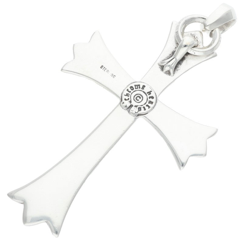 Chrome Hearts Large CH Cross W Bale Silver Pendant