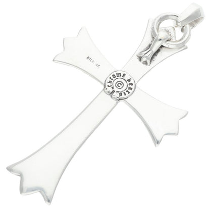 Chrome Hearts Large CH Cross W Bale Silver Pendant