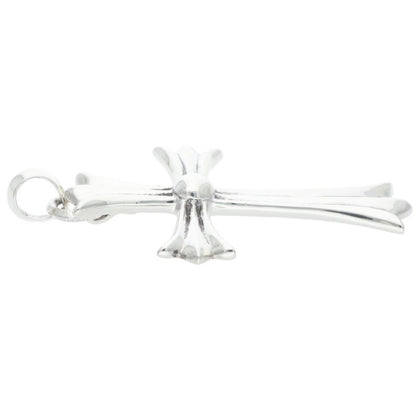Chrome Hearts Large CH Cross W Bale Silver Pendant