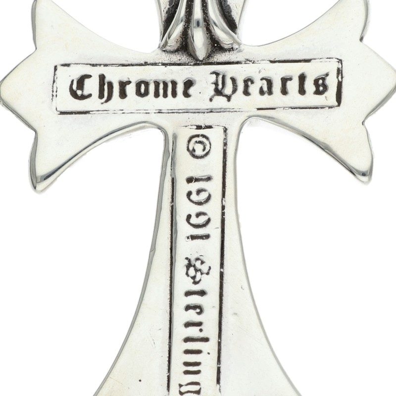 Chrome Hearts Small CH Cross Silver Pendant Necklace Top