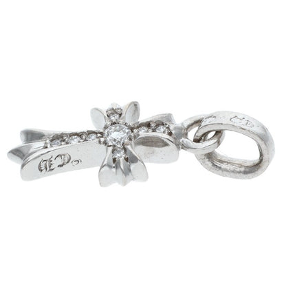 Chrome Hearts Baby Fat Cross Pave Diamond Charm 18K WG Multi