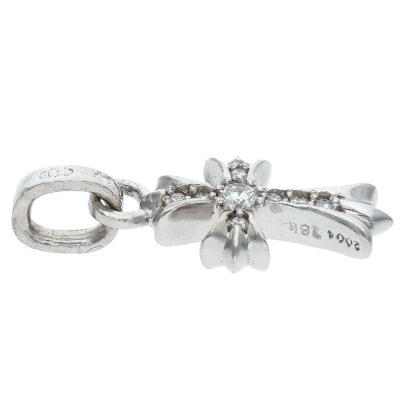 Chrome Hearts Baby Fat Cross Pave Diamond Charm 18K WG Multi