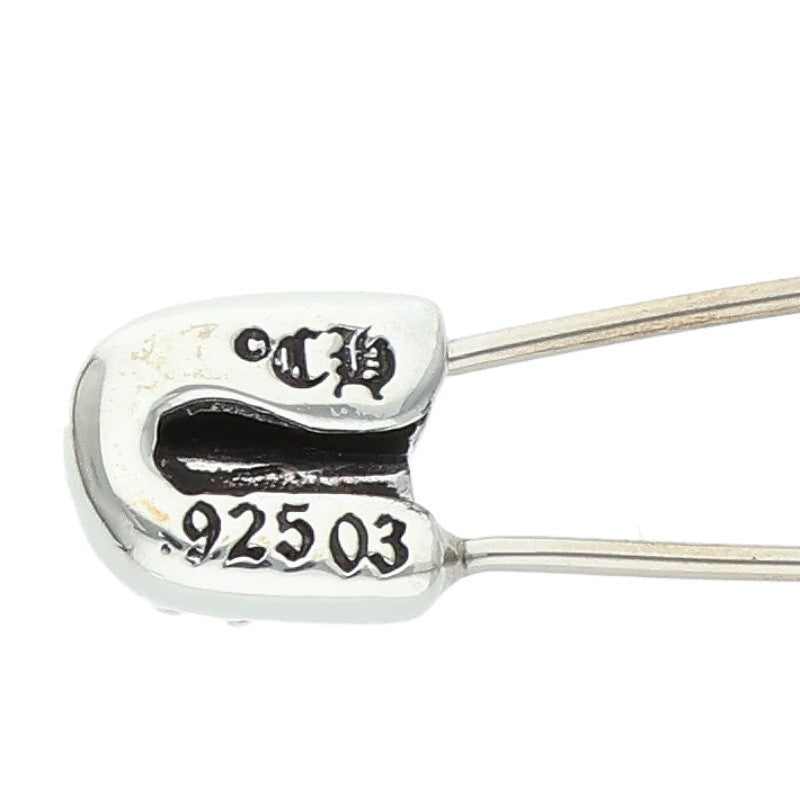 Chrome Hearts Silver 1 Diamond Safety Pin Pendant