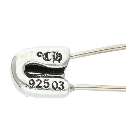 Chrome Hearts Silver 1 Diamond Safety Pin Pendant