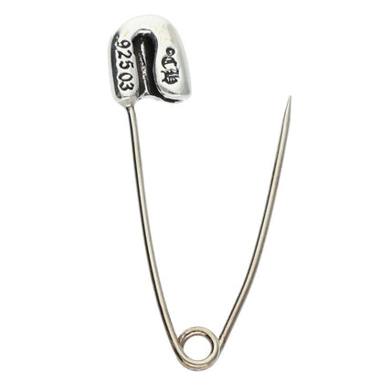 Chrome Hearts Silver 1 Diamond Safety Pin Pendant