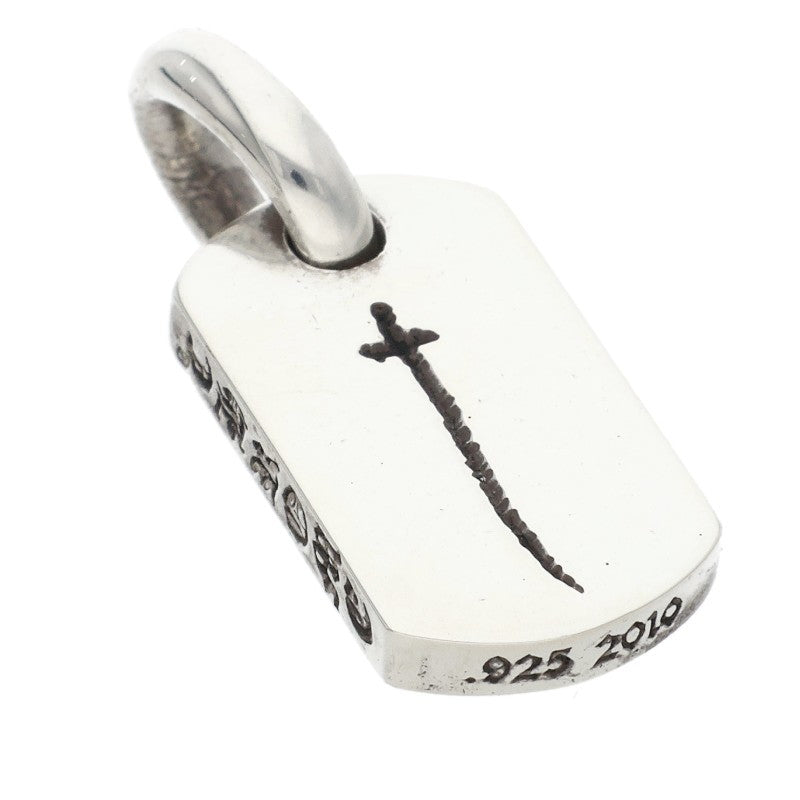 Chrome Hearts Tiny Dog Tag Silver Pendant Charm