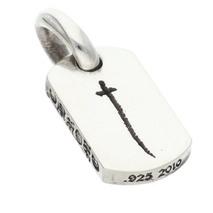 Chrome Hearts Tiny Dog Tag Silver Pendant Charm