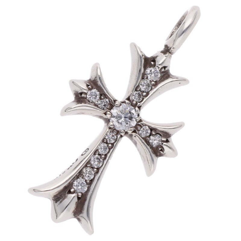 Chrome Hearts Tiny Fat Cross Pave Diamond Pendant