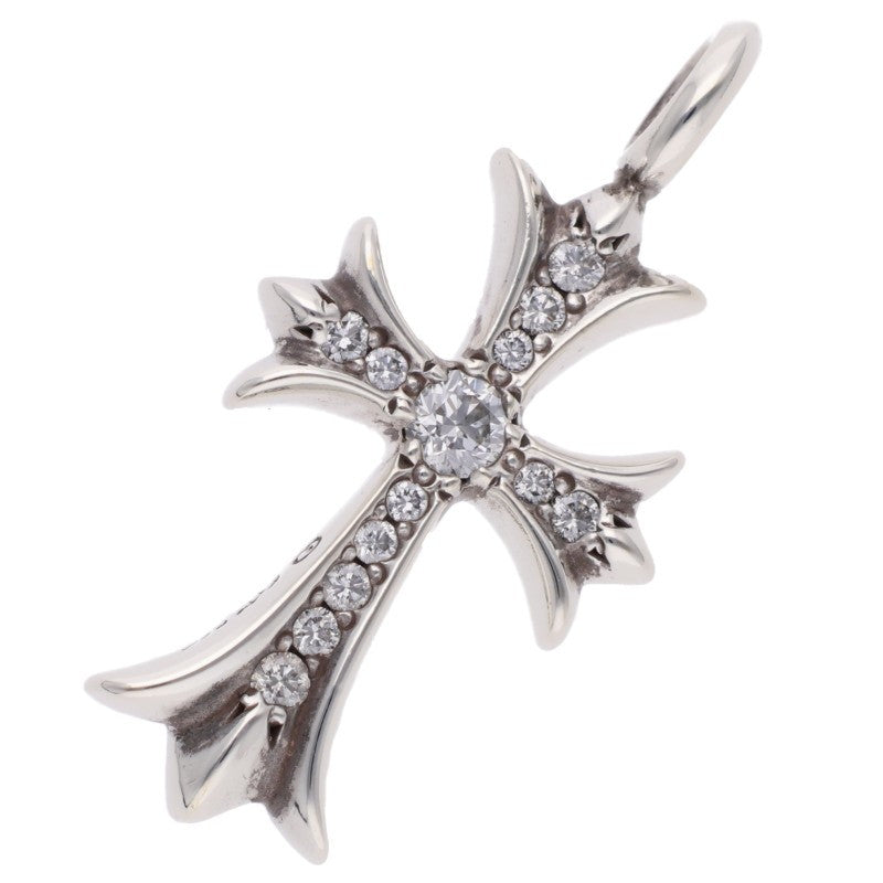Chrome Hearts Tiny Fat Cross Pave Diamond Pendant