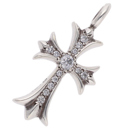 Chrome Hearts Tiny Fat Cross Pave Diamond Pendant