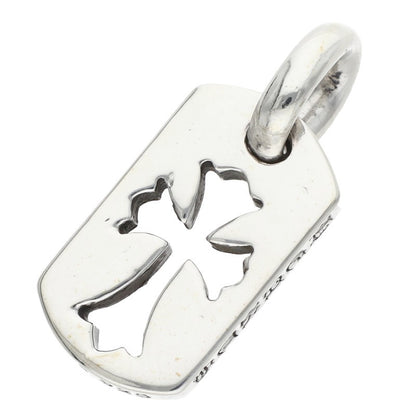 Chrome Hearts Sterling Silver Tiny Cutout Cross Tag Pendant