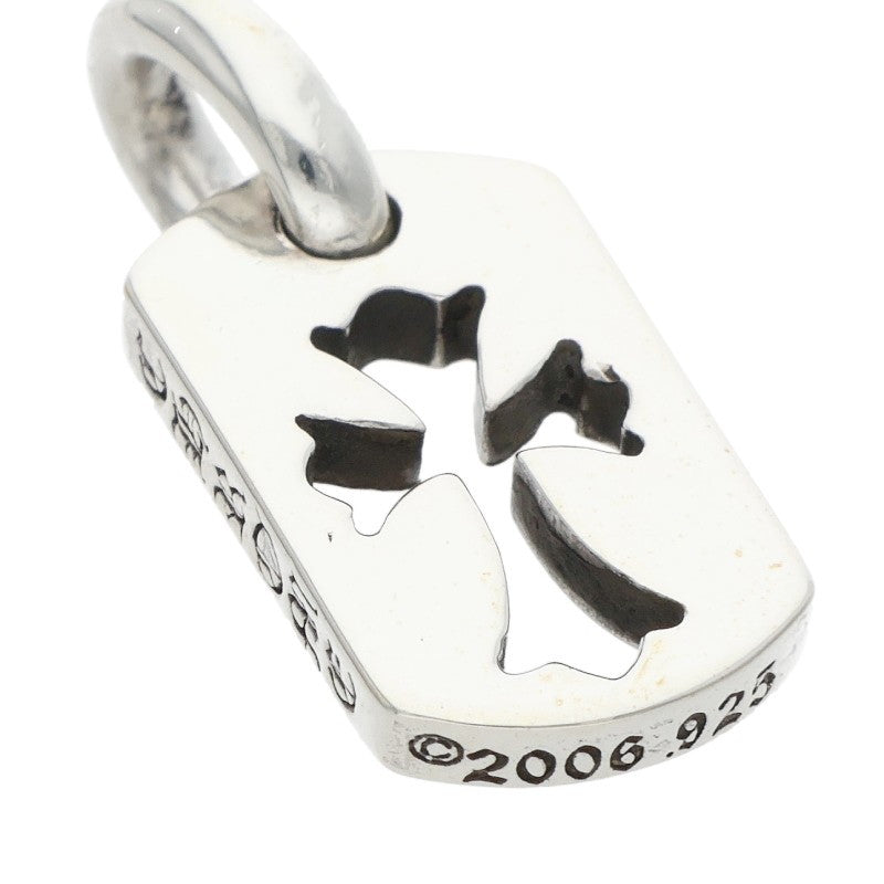 Chrome Hearts Sterling Silver Tiny Cutout Cross Tag Pendant