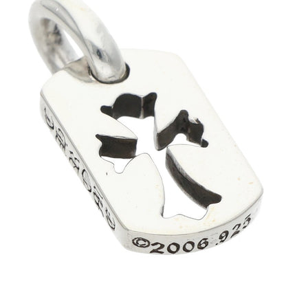 Chrome Hearts Sterling Silver Tiny Cutout Cross Tag Pendant