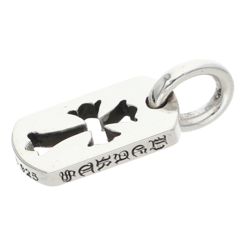 Chrome Hearts Sterling Silver Tiny Cutout Cross Tag Pendant