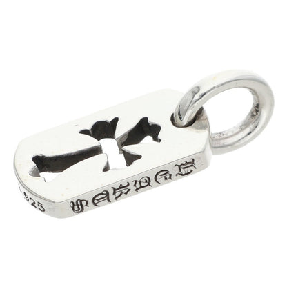 Chrome Hearts Sterling Silver Tiny Cutout Cross Tag Pendant