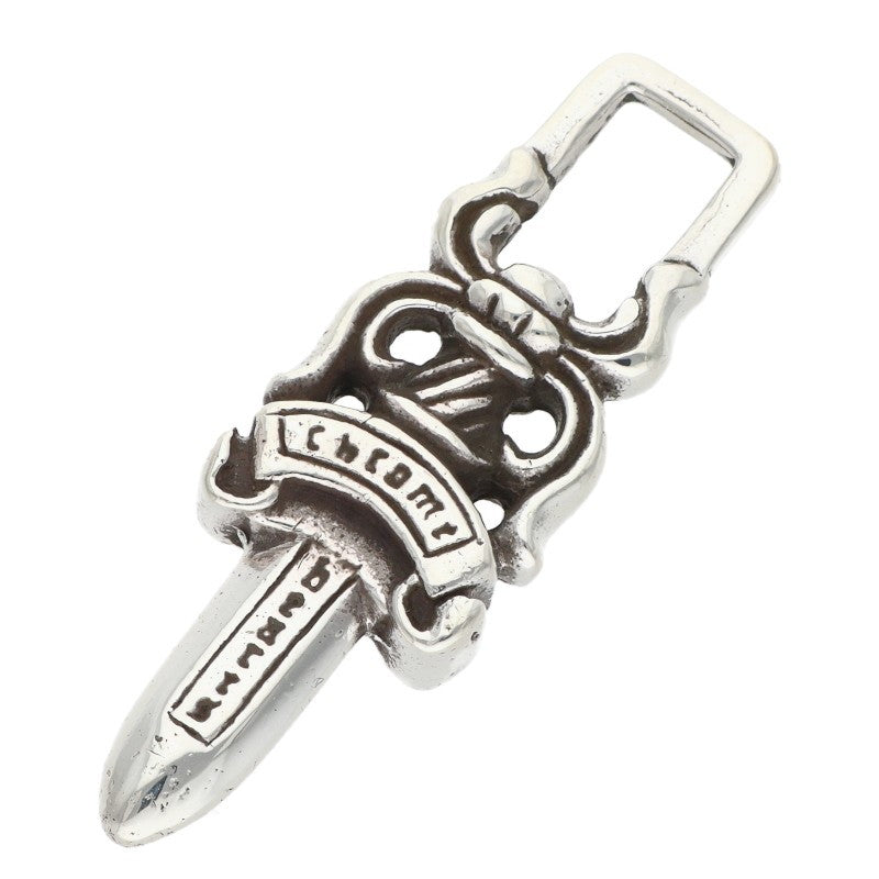 Chrome Hearts Dagger Charm Necklace Silver