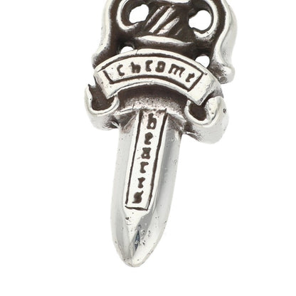 Chrome Hearts Dagger Charm Necklace Silver