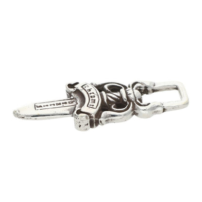 Chrome Hearts Dagger Charm Necklace Silver