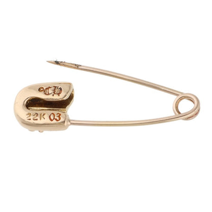Chrome Hearts 22K SAFETY PIN S Pendant Yellow Gold