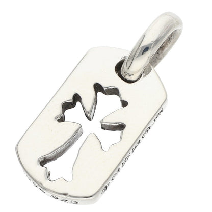 Chrome Hearts Tiny Cutout Cross Dog Tag Silver Charm