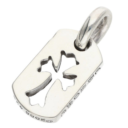 Chrome Hearts Tiny Cutout Cross Dog Tag Silver Charm