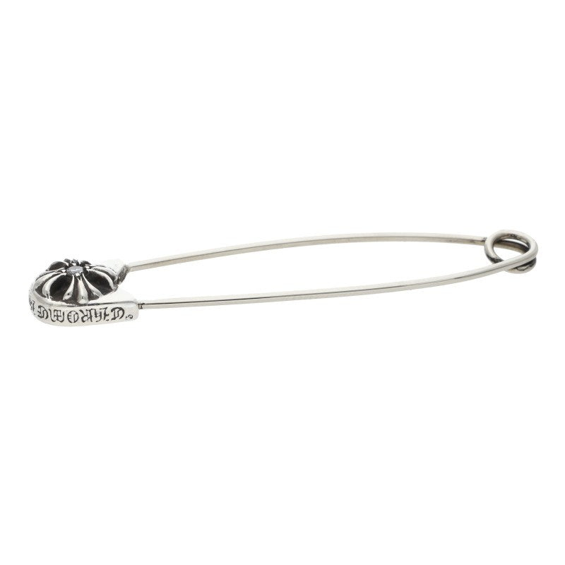 Chrome Hearts SAFETYPIN LG 1DIA Silver Pendant Silver/Clear