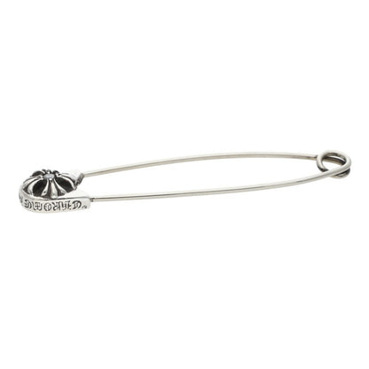 Chrome Hearts SAFETYPIN LG 1DIA Silver Pendant Silver/Clear