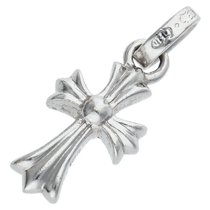 Chrome Hearts 18KWG Baby Fat Cross PAVE Emerald Pendant