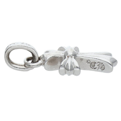 Chrome Hearts 18KWG Baby Fat Cross PAVE Emerald Pendant