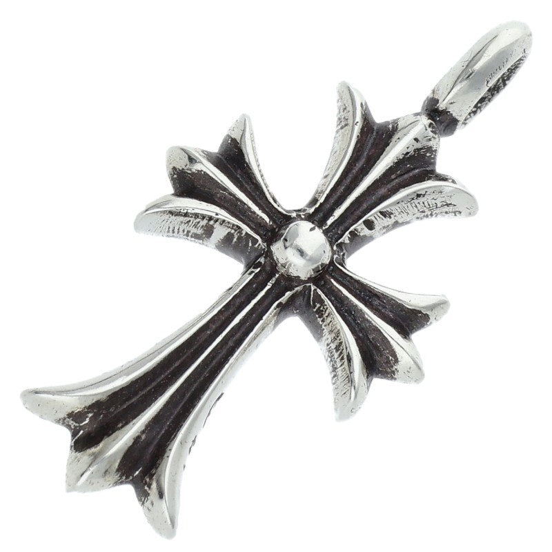 Chrome Hearts Tiny Fat Cross PAVE Black Diamond Necklace