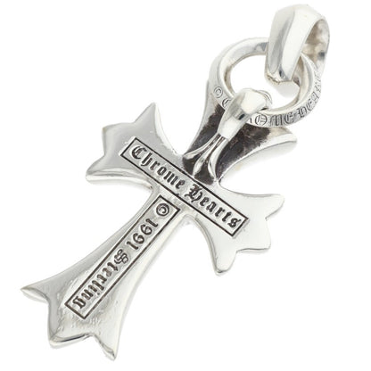 Chrome Hearts Small CH Cross W Bale Silver Pendant