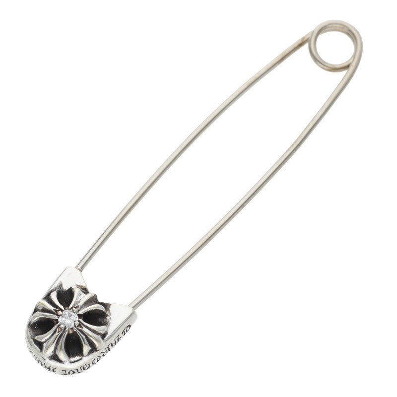 Chrome Hearts Large Safety Pin 1 Diamond Necklace Size LARGE