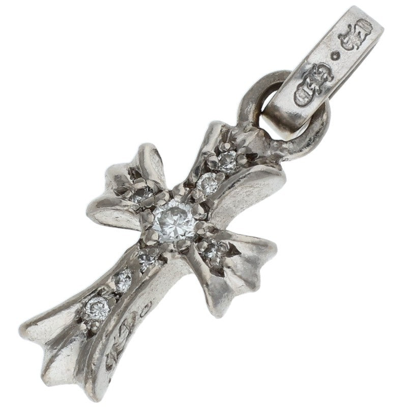 Chrome Hearts 18K White Gold Babyfat Pave Diamond Charm