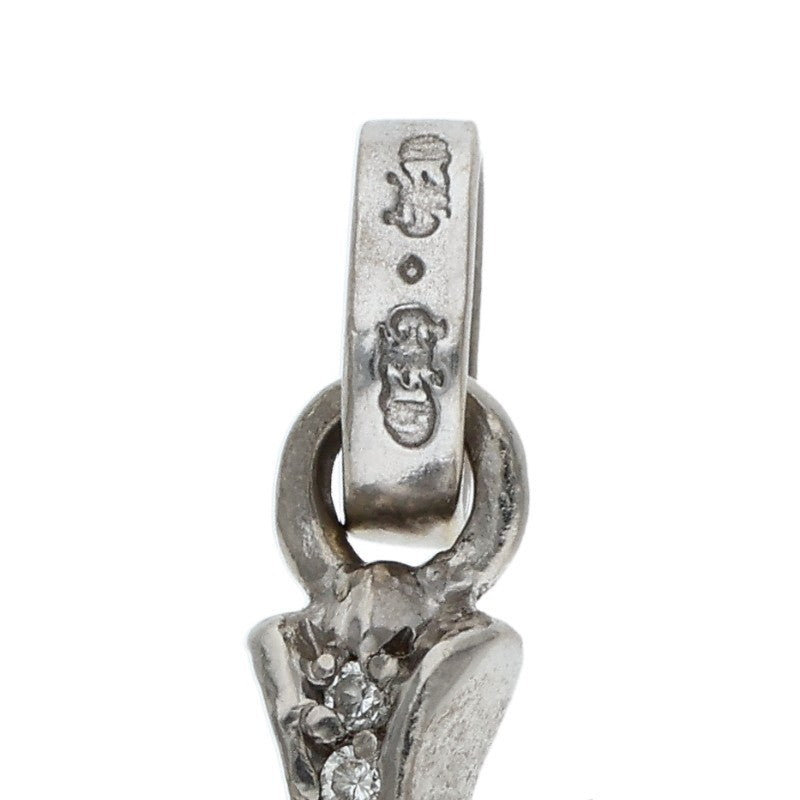 Chrome Hearts 18K White Gold Babyfat Pave Diamond Charm
