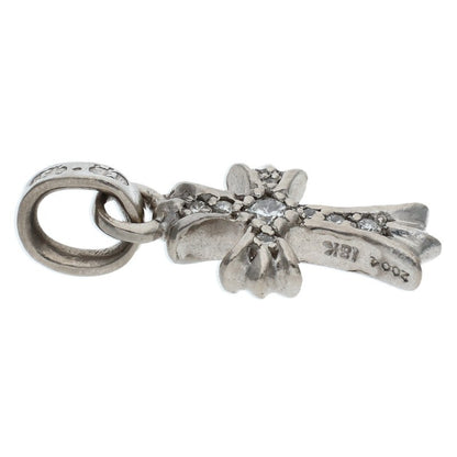 Chrome Hearts 18K White Gold Babyfat Pave Diamond Charm