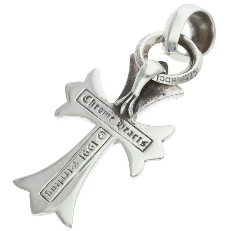 Chrome Hearts Small CH Cross W Bale Silver Pendant