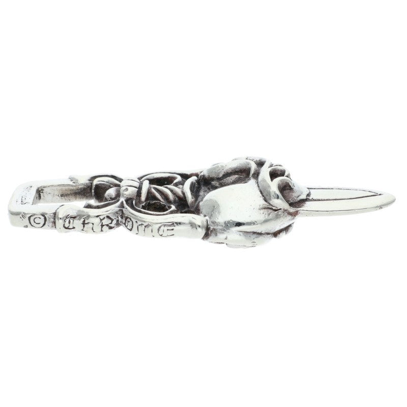 Chrome Hearts Dagger Heart Pendant Silver
