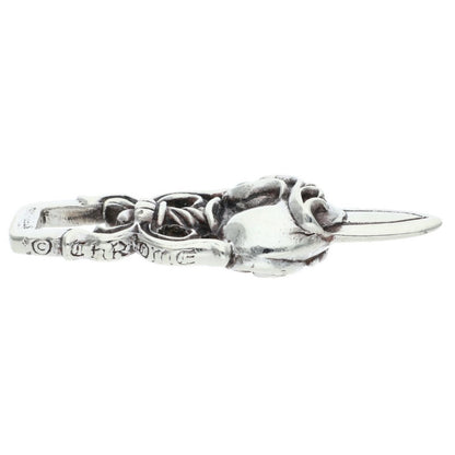 Chrome Hearts Dagger Heart Pendant Silver