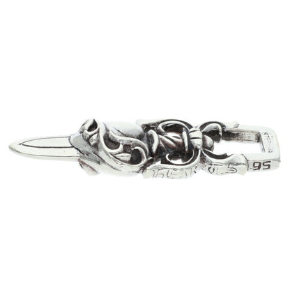 Chrome Hearts Dagger Heart Pendant Silver